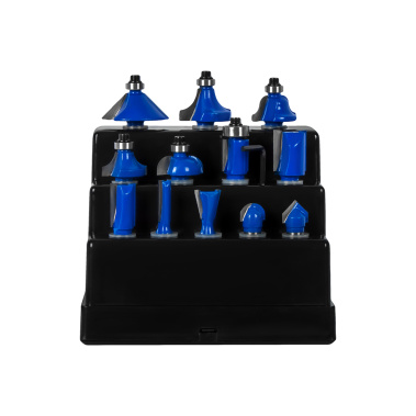 фото Набор фрез по дереву, 12 шт. (хвостовик 8 мм) ПРАКТИКА 918-671