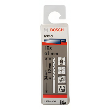 фото Сверло по металлу 1.0 х 34 мм (1 шт.) HSS-G BOSCH 2608595049