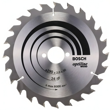 фото Диск пильный 190 х 30 мм 24T STD Wood BOSCH 2608641185