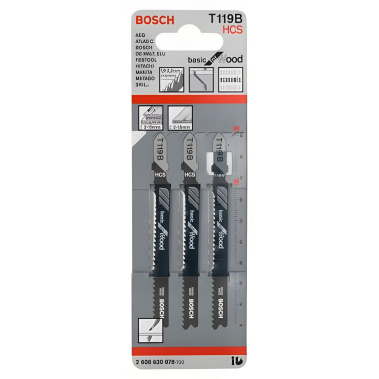 фото Полотно пильное T 119 B Basic for Wood (3 шт.) BOSCH 2608630878