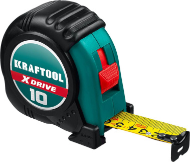 фото Рулетка 10 м х 25 мм KRAFTOOL X-Drive 34122-10