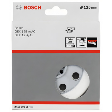 фото Тарелка опорная 125 мм (для GEX, мягкая) BOSCH 2608601117