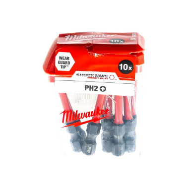 фото Насадка PH 2 х 50 мм (10 шт.) Shockwave MILWAUKEE 4932430855