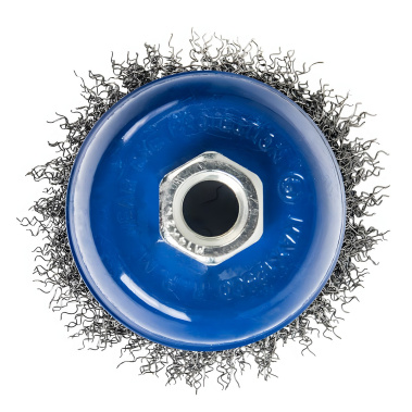 фото Щетка для УШМ 75 мм (чашеобразная, М14, сталь) ПРАКТИКА 032-430