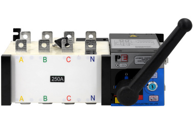 фото Реверсивный рубильник АВР (устройство автоматического ввода резерва) SHIQ5-250 4P