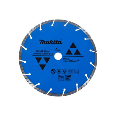 фото Диск алмазный 230 х 22.2 мм Эконом (бетон, гранит) MAKITA D-44345