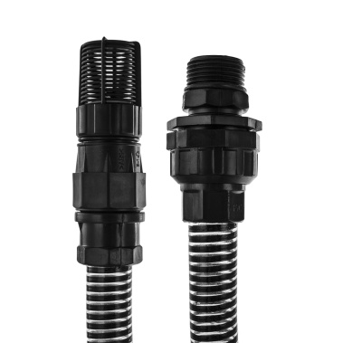 фото Шланг для воды всасывающий 25 мм, 7 м, резьба 1'', пластиковый клапан QUATTRO ELEMENTI 645-327