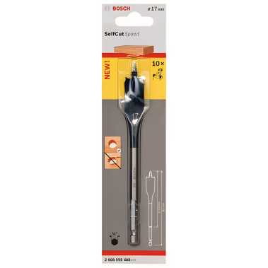 фото Сверло по дереву перовое 17 х 152 мм Self Cut Speed BOSCH 2608595488