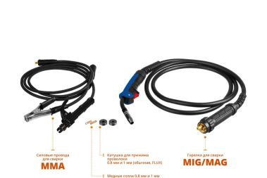 фото Полуавтомат сварочный инверторный ЗУБР ПС-200 RED MACHINE