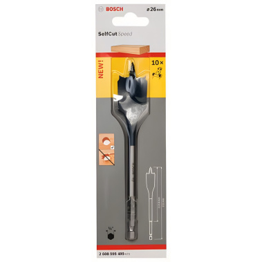 фото Сверло по дереву перовое 26 х 152 мм Self Cut Speed BOSCH 2608595495