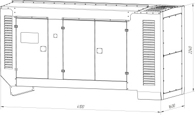 фото Шумозащитный кожух для генератора 200-500 кВт (У)