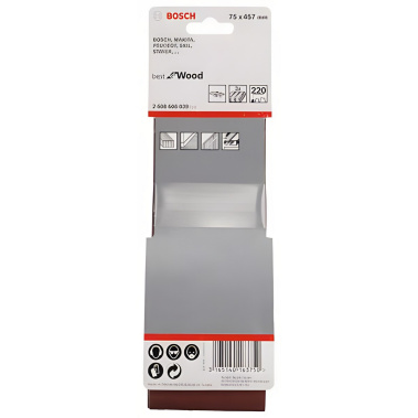 фото Лента шлифовальная 75 х 457 мм P220 (1 шт.) Best for Wood BOSCH 2608606039