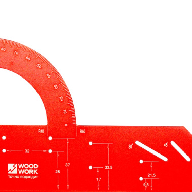 фото Угольник разметочный многофункциональный 300 мм WOODWORK MGR-301