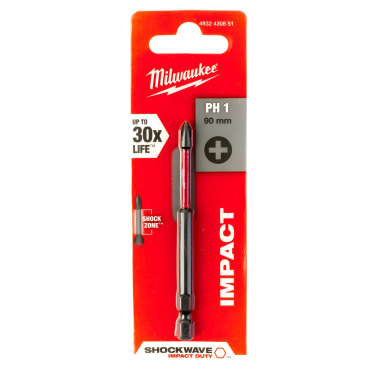 фото Насадка PH 1 х 90 мм (1 шт.) Shockwave MILWAUKEE 4932430851