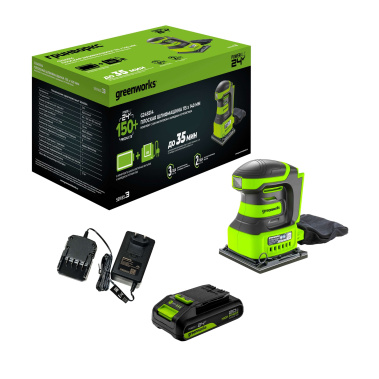 фото Машина плоскошлифовальная аккумуляторная GREENWORKS G24SS14 3100507CUA