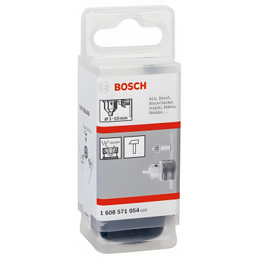 фото Патрон ключевой 1.0-10 мм, 1/2''-20 UNF BOSCH 1608571054