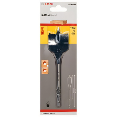 фото Сверло по дереву перовое 40 х 152 мм Self Cut Speed BOSCH 2608595502