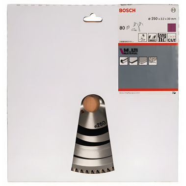 фото Диск пильный 250 х 30 мм 80T MultiMaterial BOSCH 2608640516