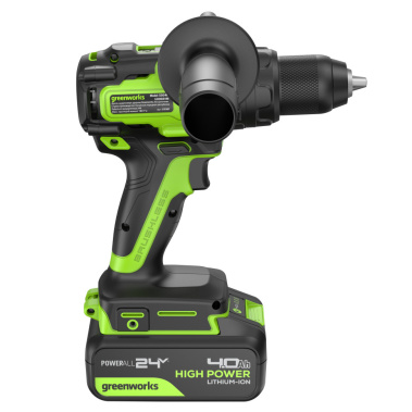 фото Дрель-шуруповерт аккумуляторная ударная GREENWORKS GD24DD140 3707607CUB