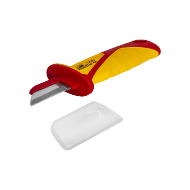 фото Нож электрика 190 мм, диэлектрический (прямой, изол. лезвие 52 мм) КОБАЛЬТ 921-145