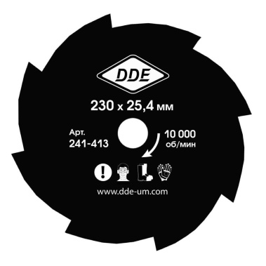фото Нож для триммера DDE GRASS CUT 230х25,4/20 мм, 8 зубьев 241-413