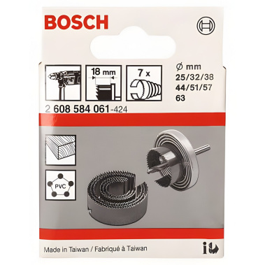 фото Набор пильный венцов 25-63 мм (7 шт.) BOSCH 2608584061