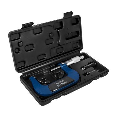 фото Микрометр механический 50 - 75 мм (точность 0,01 мм, кейс) КОБАЛЬТ 919-937