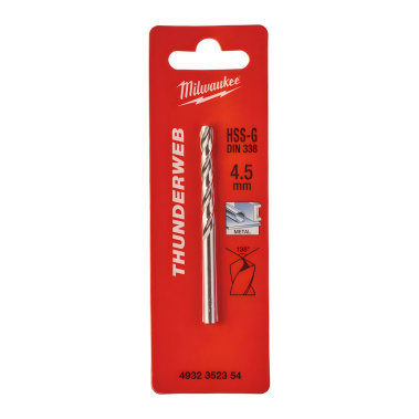 фото Сверло по металлу 4,5 х 80 мм (1 шт.) HSS-G Thunderweb MILWAUKEE 4932352354