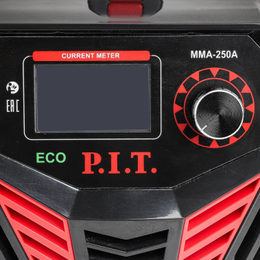 фото Сварочный аппарат P.I.T. PMI250-C1 IGBT (6.8кВт, 250А, ПВ-45, ММА 1.6-4.0мм,маска, краги, электроды)