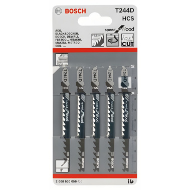 фото Полотно пильное T 244 D Speed for Wood (5 шт.) BOSCH 2608630058