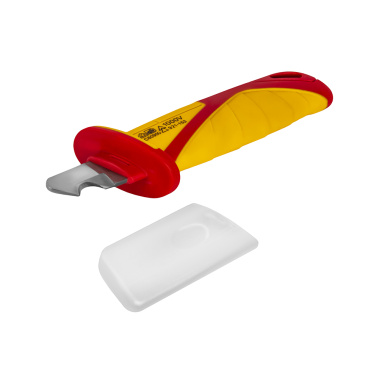 фото Нож электрика 190 мм, диэлектрический (зачистной, лезвие 34 мм) КОБАЛЬТ 921-152