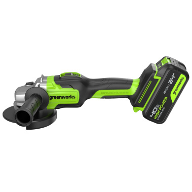 фото Шлифмашина угловая аккумуляторная GREENWORKS GD24AG 3200207CUB