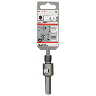 фото Хвостовик 80 мм 6-гр. для коронок M 16 BOSCH 2608550078