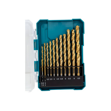 фото Набор сверл по металлу 13 шт. (1.5-6.5, шаг 0.5 мм) HSS-TIN Economy MAKITA D-72855