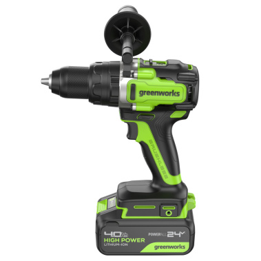 фото Дрель-шуруповерт аккумуляторная ударная GREENWORKS GD24DD140 3707607CUB