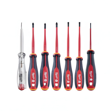 фото Набор отверток VDE SL/PZ/PH (трехгранная рукоятка) + тестер напряжения, 7 пр. MILWAUKEE 4932478738