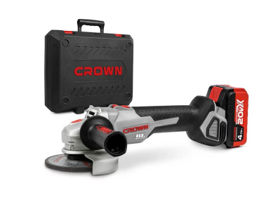 фото Шлифмашина угловая аккумуляторная CROWN CT23001-125HX-4 BMC