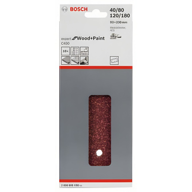 фото Лист шлифовальный 93 х 230 мм P40-180 (10 шт.) Expert for Wood + Paint BOSCH 2608608X98