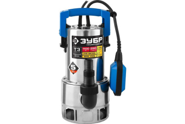фото Насос дренажный ЗУБР Профессионал НПГ-Т3-1100-С (для грязной воды, 1100 Вт, корпус - нерж. сталь)