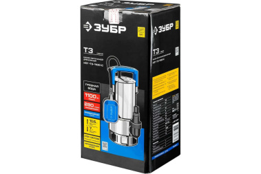 фото Насос дренажный ЗУБР Профессионал НПГ-Т3-1100-С (для грязной воды, 1100 Вт, корпус - нерж. сталь)