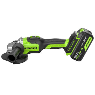 фото Шлифмашина угловая аккумуляторная GREENWORKS GD24AG 3200207CUG