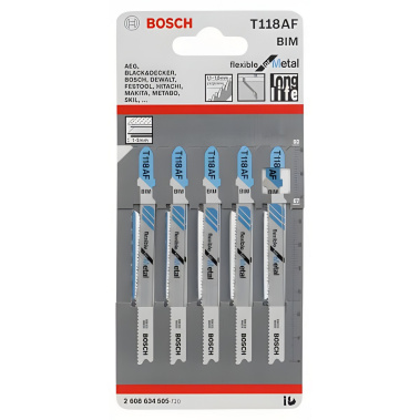 фото Полотно пильное T 118 AF Flexible for Metal (5 шт.) BOSCH 2608634505