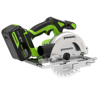 фото Пила циркулярная аккумуляторная GREENWORKS GD24CS165 1501607CUG