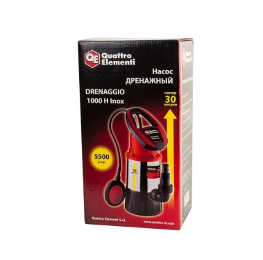 фото Насос дренажный QUATTRO ELEMENTI Drenaggio 1000 H Inox