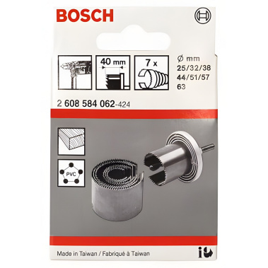 фото Набор пильный венцов 25-63 мм (7 шт.) BOSCH 2608584062