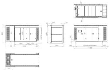 фото Шумозащитный кожух для генератора 320-550 кВт (У)